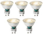 Conjunto de 5 Lâmpadas LED GU10 Reguláveis em 3 Níveis 7W 600 lm 2700K