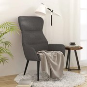 vidaXL Cadeira de descanso tecido cinzento-escuro