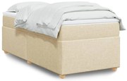 Cama com molas/colchão 90x190 cm tecido cor creme