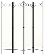 vidaXL Divisória de quarto com 4 painéis 160x180 cm branco