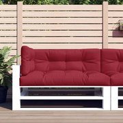vidaXL Almofadões para móveis de paletes 3 pcs tecido vermelho tinto