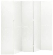 vidaXL Divisória de quarto com 5 painéis aço 200x180 cm branco