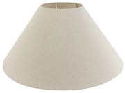 Abajur de tecido bege redondo angulado 55/19/26