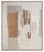 Quadro em tela artesanal com moldura em madeira Guiana