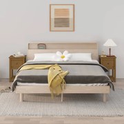 vidaXL Mesas de cabeceira 2pcs 40x35x61,5 cm pinho maciço castanho mel