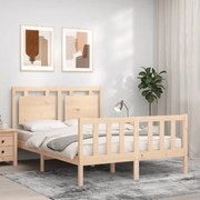 Estrutura de cama com cabeceira 120x200 cmmadeira maciça