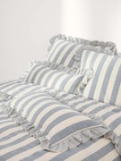 Capa de edredão em linho e algodão com folhos Posie