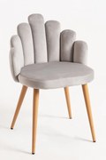 Cadeira Hand Veludo - Cinza