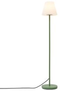 Candeeiro de pé para exterior verde com abajur branco IP65 - Virginia