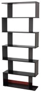 HOMCOM Estante com 6 Prateleiras para Livros em Formato S 80x24x191 cm preto