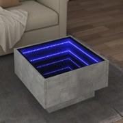 vidaXL Mesa de centro c/ LEDs 50x50x30 cm derivados de madeira