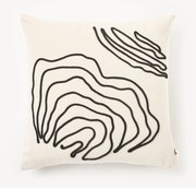 Capa de almofada em algodão orgânico bordada à mão Jot