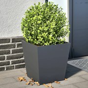 vidaXL Vaso/floreira de jardim 2 pcs 40x40x40 cm aço antracite