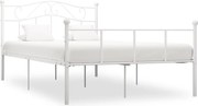 vidaXL Estrutura de cama 160x200 cm metal branco