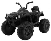 Moto 4 elétrica para crianças 12V 2x45W ATV com Rodas Espuma EVA, Assento couro ecológico, som Crianças Até 30Kg Preta