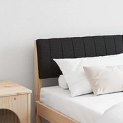vidaXL Cabeceira estofada Preto 160 cm Madeira de Pinheiro Sólida