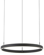 LED Candeeiro suspenso de design preto com 3 níveis de regulação - Titmus Moderno