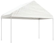 Gazebo com telhado 4,08x2,23x3,22 m polietileno branco