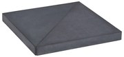 vidaXL Base para guarda-sol quadrada em granito 15 kg preto