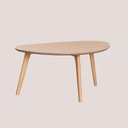Mesa Lateral Em Mdf E Madeira De Pinho Yavik Madeira Natural - Sklum