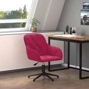 vidaXL Cadeira de escritório giratória veludo vermelho tinto