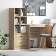 vidaXL Mesa com Armazenamento 2 pcs Carvalho Sonoma 60 x 50 x 76 cm