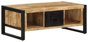 vidaXL Mesa de centro 90x50x36 cm madeira de mangueira áspera maciça