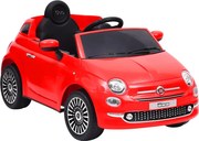 vidaXL Carro elétrico de criança Fiat 500 vermelho