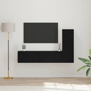 vidaXL Conjunto de Armários para TV 3 pcs Carvalho Preto