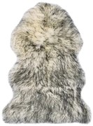 vidaXL Tapete em pele de carneiro 60x90 cm cinzento-escuro mesclado