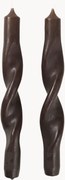Velas cónicas artesanais Twist, conjunto de 2