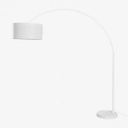 Candeeiro De Pé Em Linho E Ferro Vonera Gardénia Branco - Sklum