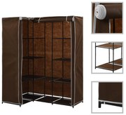 vidaXL Roupeiro de canto 130x87x169 cm castanho