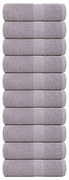 vidaXL Toalhas de rosto 10 peças FROGN Cinza 30x30 cm 100% Algodão