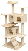 vidaXL Árvore para gatos c/ postes arranhadores sisal 125 cm bege