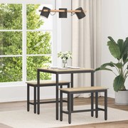 vidaXL Mesas de jantar METAL