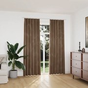 vidaXL Cortinas blackout com ganchos 2 pcs 140x225 cm veludo bege