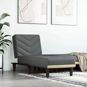 vidaXL Chaise longue tecido cinzento-escuro