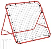 HOMCOM Rede Rebote Treino Metal Ângulo Ajustável Cordas Elásticas Alta Qualidade 96x80x96cm Design Vermelho | Aosom Portugal