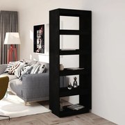 vidaXL Estante/divisória 60x35x167 cm pinho maciço preto