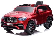 Mercedes M-Class 12v, Carro eletrico infantil módulo de música, assento de couro, pneus de borracha EVA Vermelho