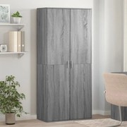 vidaXL Sapateira 80x39x178 cm derivados de madeira cinzento sonoma