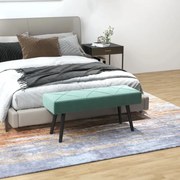 Banco de Veludo – Hally – 100x36x45 cm – Verde – Design Nórdico