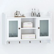 Armário de parede para exposição de livros/DVD/copos MDF branco