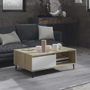 Mesa de centro derivados de madeira branco/carvalho sonoma