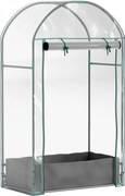 Outsunny Mini Estufa para Varanda com Bolsa de Plantio e Capa Plástica Reforçada Transparente | Aosom Portugal