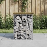 vidaXL Banco de jardim c/ design gabião 33x31x42 cm pinho impregnado