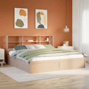 vidaXL Cama sem colchão 180x200 cm madeira de pinho maciça