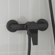 vidaXL Torneira de Misturador de Chuveiro Preto G 1 / 2 polegadas Latão