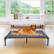 Cama de animal de estimação ou cachorro para terraço e jardim ao ar livre - Azul - 91,5x76,2x18 cm